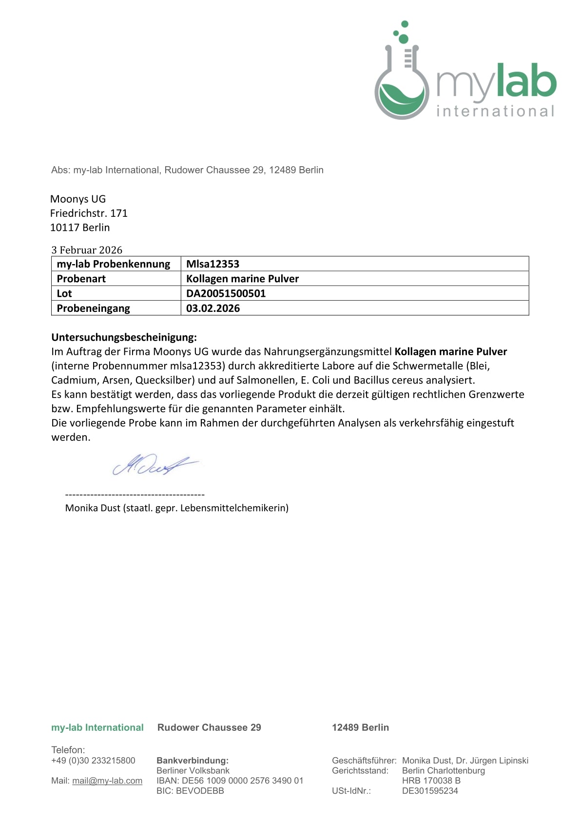 Kollagen Marine Pulver